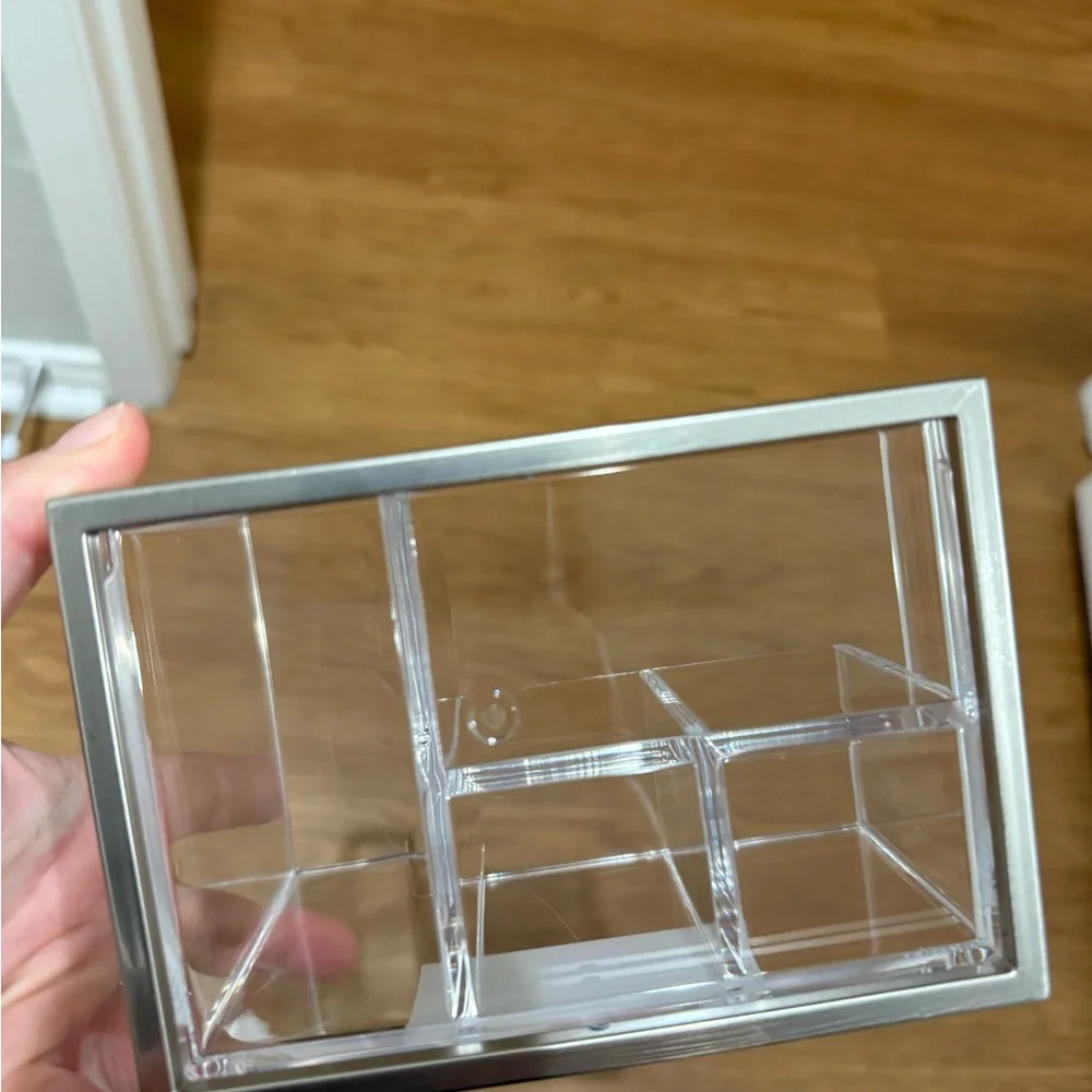 Clear Brushed Plated tooth brush holder brand new